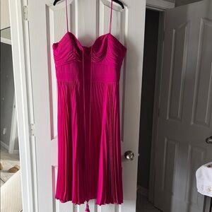 Alex Marie Strapless Fuchsia Dress